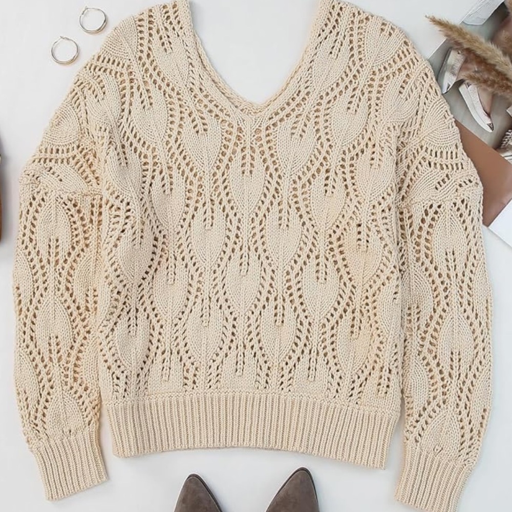 Tan Fall Knitted Pullover Sweater size 2XL NWT - Picture 3 of 5